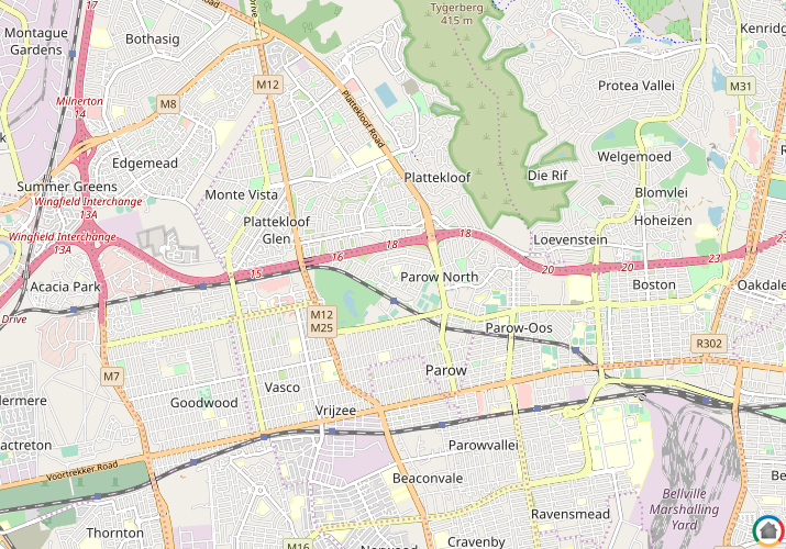 Map location of Parow North